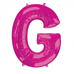 Balon foliowy litera G różowy 81 cm